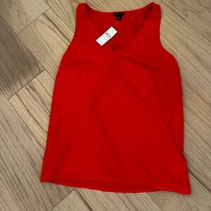 NWT Ann Taylor Bold Deep Orange Sleeveless Blouse